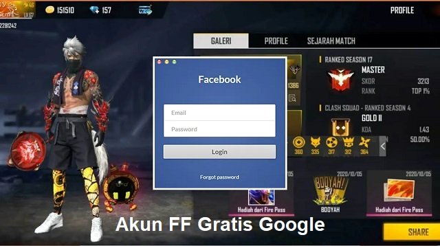 40 Akun FF Gratis Google, Segera Gunakan!