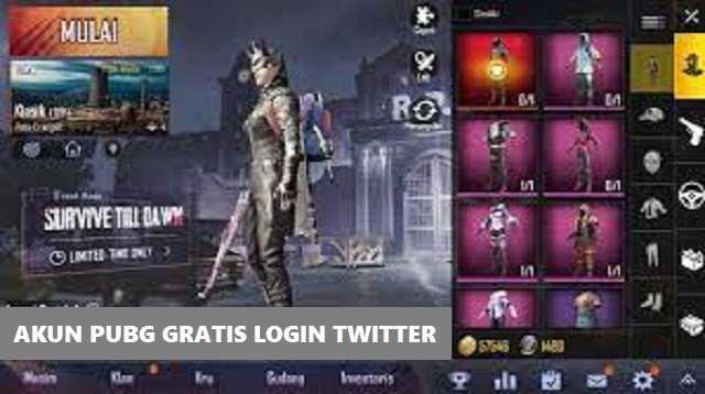20 Akun PUBG Gratis Login Twitter