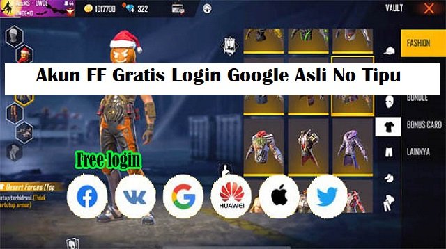 40 Akun FF Gratis Login Google Asli No Tipu