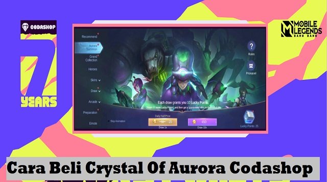 Cara Beli Crystal Of Aurora Codashop