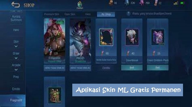 4 Aplikasi Skin ML Gratis Permanen Paling Ampuh