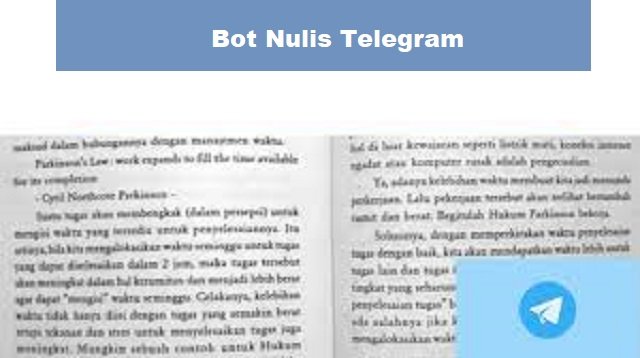Cara Menggunakannya Bot Nulis Telegram
