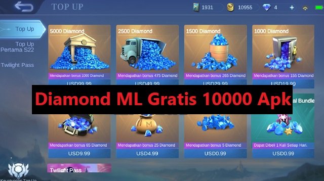 Download Diamond ML Gratis 10000 Apk untuk Android Gratis