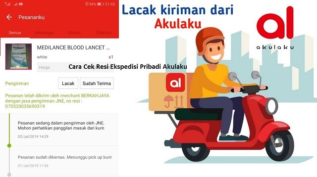 Cara Cek Resi Ekspedisi Pribadi Akulaku