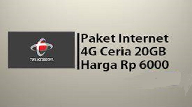 Cara Daftar Paket 4G Ceria 20GB Telkomsel