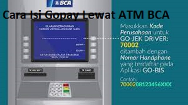 Cara Isi Gopay Lewat ATM BCA (Lengkap)