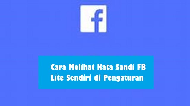 Cara Melihat Kata Sandi FB Lite Sendiri di Pengaturan