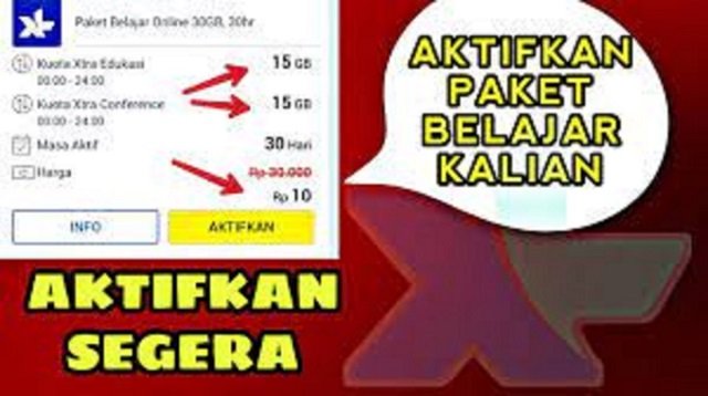 Cara Mengaktifkan Kuota Belajar XL