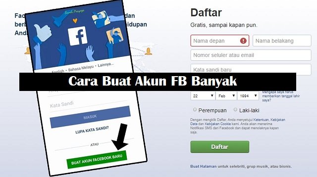 Cara Buat Akun FB Banyak