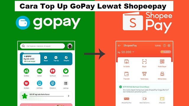 Cara Top Up GoPay Lewat Shopeepay