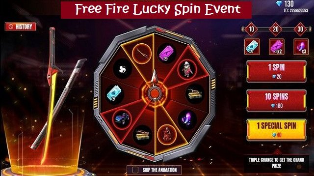 Lucky Spin Free Fire, Cara Dapat Diamond Gratis FF