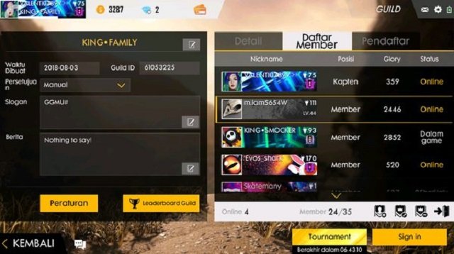 50 Nama Guild FF yang Belum Dipakai