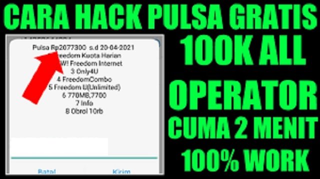 3 Cara Hack Pulsa Untuk Mendapatkan Pulsa Gratis