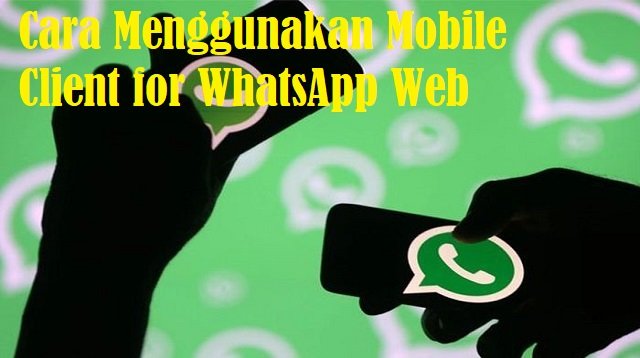 Cara Menggunakan Mobile Client for WhatsApp Web
