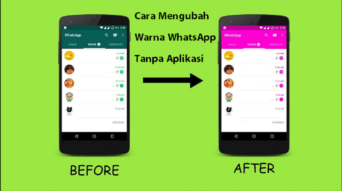Cara Mengubah Warna WhatsApp Tanpa Aplikasi