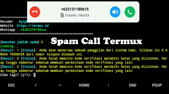 Cara Spam Call Menggunakan Termux